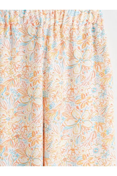 LC Waikiki LCW Kids Patterned Girl's Trousers with Elastic Waist