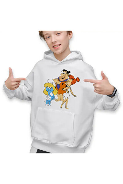 OEM Hanorac Copii Baieti Familia Flintstone Strumfita Strumfii