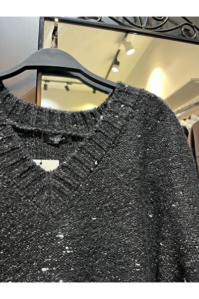 Butik SİMLİ KAZAK SİYAH