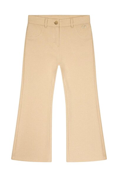 Miny Center Παντελόνι για κορίτσια καμπάνα ασημί πλεκτό MNT25K214