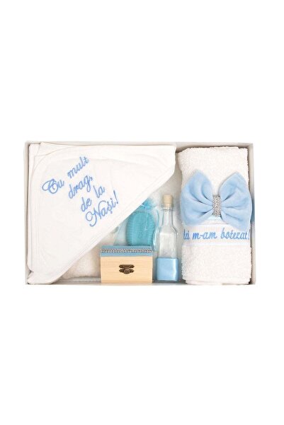 KidsMagazin Set botez pentru bebeluș cu imprimeu de albină - 7 piese