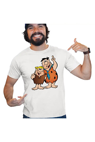 OEM Ανδρικό T-Shirt The Flintstones Fred Barney Stone Age