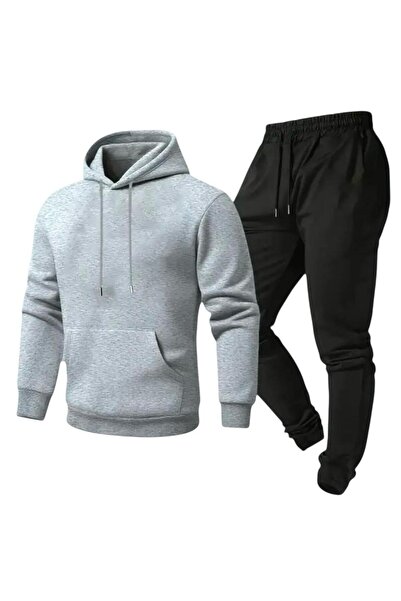 SAAT TEKSTİL Set de trening confortabil din bumbac, cu culori diferite la par...