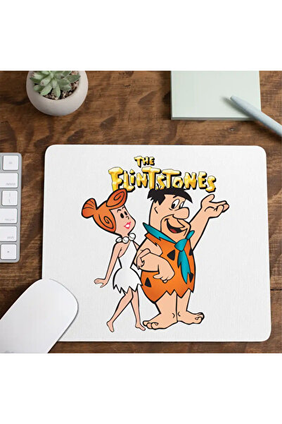 OEM Mousepad Familia Flintstone Fred Wilma Plimbare Valentines Dragobete