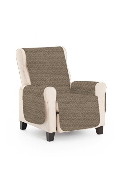 PATONE Armchair cover, quilted, 177x60cm, beige gray