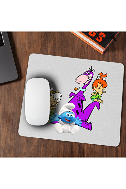 OEM Mousepad Familia Flintstone Dino Bebe Strumf Pebbles Bamm Bamm