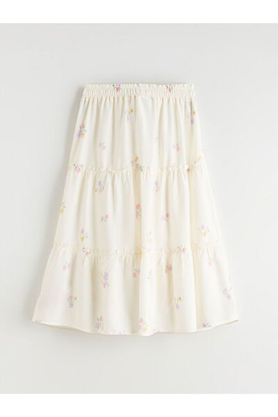 LC Waikiki LCW Kids Elastic Waist Floral Girl's Skirt