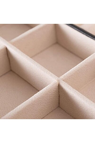 zola Cutie de bijuterii, dreptunghiulară, cu încuietoare, 23x18x9 cm, piele albă