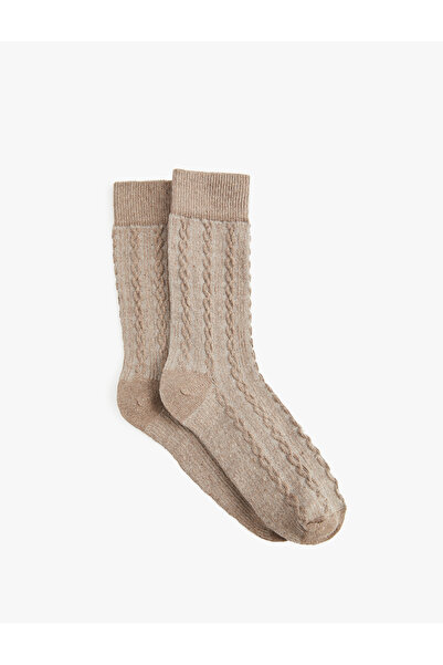 Koton Herringbone Textured Cotton Socks