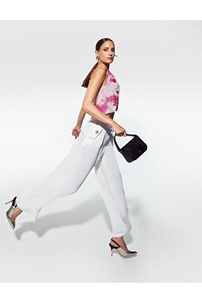 İLVİ Lissa Crepe Ecru Women's Trousers