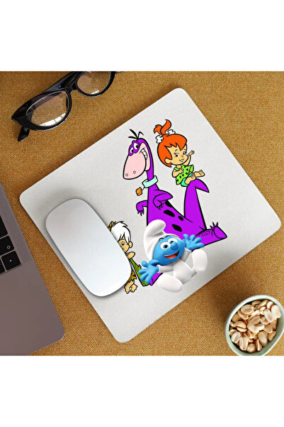 OEM Mousepad Familia Flintstone Dino Bebe Strumf Pebbles Bamm Bamm