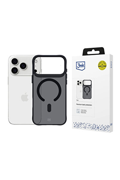 3MK Carcasă MagCarcasă Premium Smoke pentru iPhone 17 Pro, Neagră