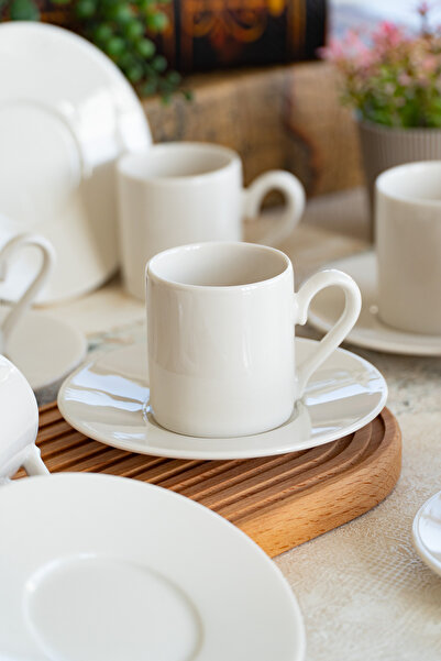 Heda Porselen Hayal 12 Parça 6 Kişilik Porselen Kahve Fincan Takımı