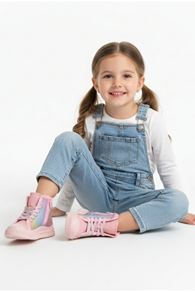 Moda Lime Rahat Esnek Kaymaz Taban Soğuk Havalara Dayanıklı Yıldız ve İp Detay Kız Bebek Çocuk Kışlık Bot