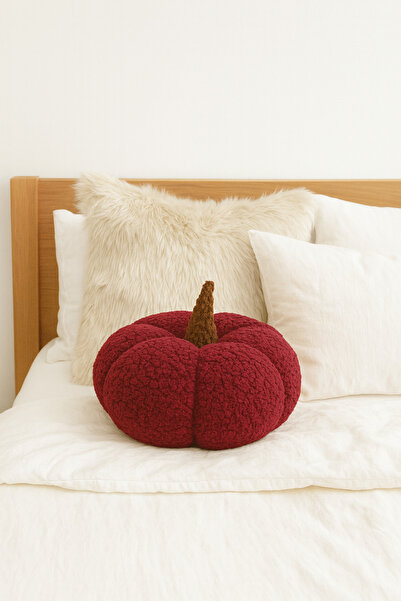 Madame Clean Home Teddy Decorative Pumpkin Pillow and Inner-Filled Cushion