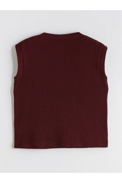 LC Waikiki LCW Kids Bisiklet Yaka Kız Çocuk Triko Yelek