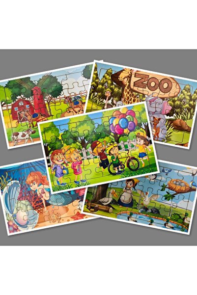 Yıldız Kardeşler 24' er Parça 28 x 18 Cm Okul Öncesi Çocuk Puzzle Yapboz Seti...