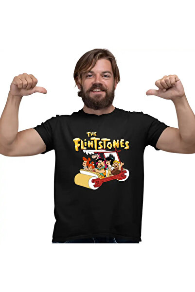 OEM Ανδρικό T-Shirt Flintstone Family Stone Age Adventures Car
