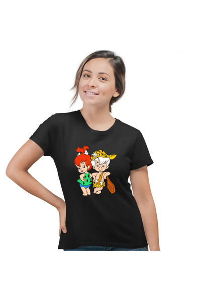 OEM Tricou Femei Familia Flintstone Bamm Bamm Pebbles Bebelusi Epoca de Piatra