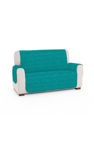 PATONE 2-seater sofa cover, quilted, 260x130x50cm, light aqua