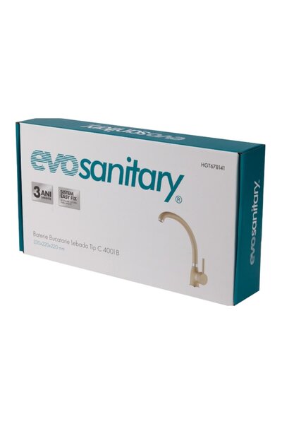 EVOSANITARY Baterie de bucătărie cu gât de lebădă tip C 4001 B