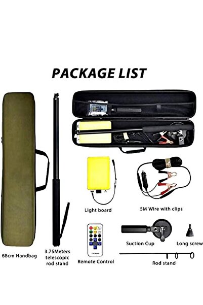 Generic 360° Multifunctional LED Camping Light with Remote Control, 3 Lighting Modes and 5m Cable for Fishing and Hiking