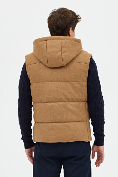 ABOUT US Вълнена смес с качулка, редовна кройка, жилетка #4600