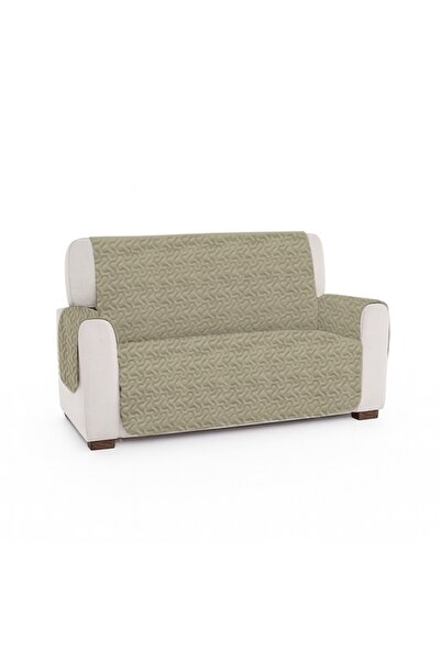 PATONE 2-seater sofa cover, quilted, 260x130x50cm, warm gray