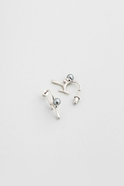 So CHIC... Esmeralda 18 Ayar Beyaz Altın Kaplama Gümüş İnci Küpe