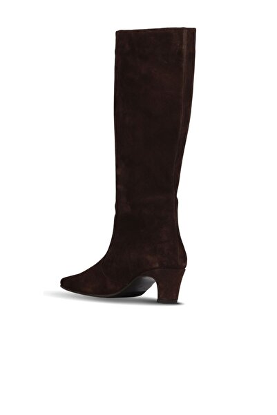 Bueno Shoes Kahverengi Süet Kadın Topuklu Çizme 39wc2959