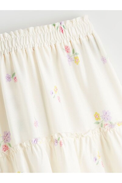 LC Waikiki LCW Kids Elastic Waist Floral Girl's Skirt