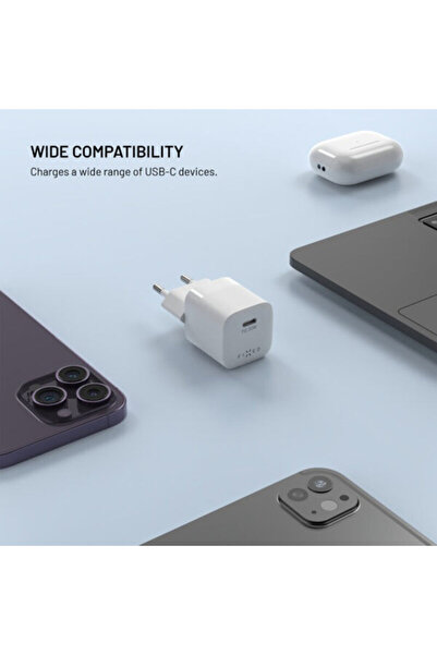 FIXED Încărcător GaN tip C, 30W, alb, FIXCG30M-C-WH