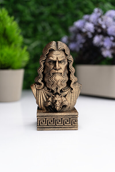 Makerpax Hades Büst Figür – Antik Yunan Mitolojisi Dekoratif Heykel 12CM