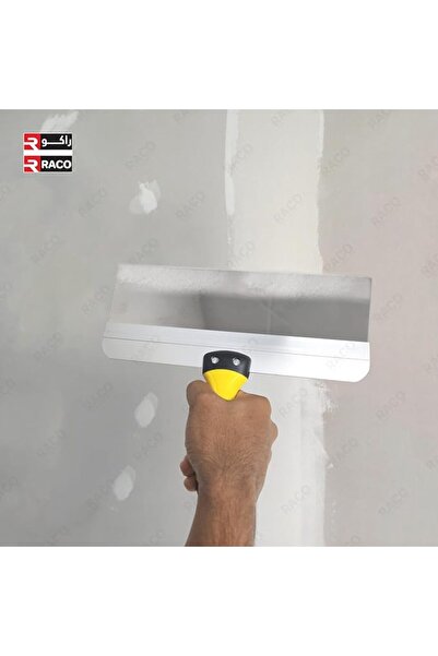 Raco Tower 12-Inch Putty Knife - Stainless Steel with Soft Grip (Yellow Handle)