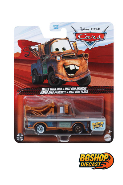 HOT WHEELS Disney Pixar Cars - Mater with Sign