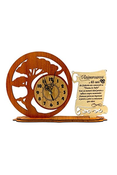 OEM Ceas decorativ bonsai blank din lemn pentru a 15-a aniversare (cristal), ...