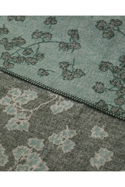 English Home Retro Leaf Pamuklu Tek Kişilik Battaniye 150x200 cm Haki