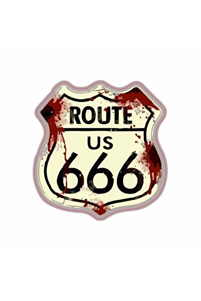 Generic Brand Embossed New Style Route Motor and Auto Sticker 7.5X7 cm Size