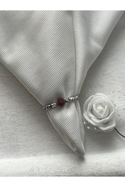 Pel Design خاتم دوريكا فضي مرن مصنوع يدويًا من حجر الفوسفوسيديت