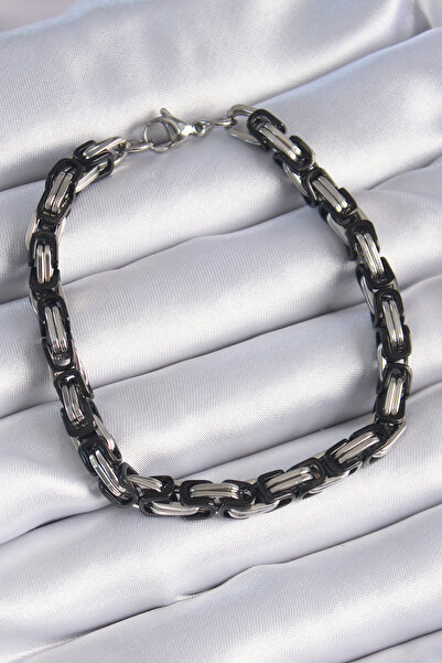 Skygo 316L Steel Black Silver Color King Chain Model Men's Bracelet - Tj-Eb3694