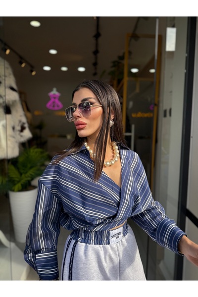 GÜLCİCİ LACİVERT ANVELOP GÖMLEK