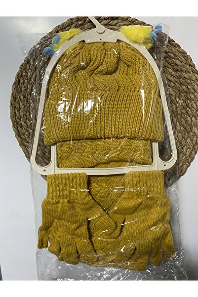 Kitti Scarf, Beanie, Glove Set, Set of 3, Premium Quality, Anti-Pilling Yarn Quality, Winter