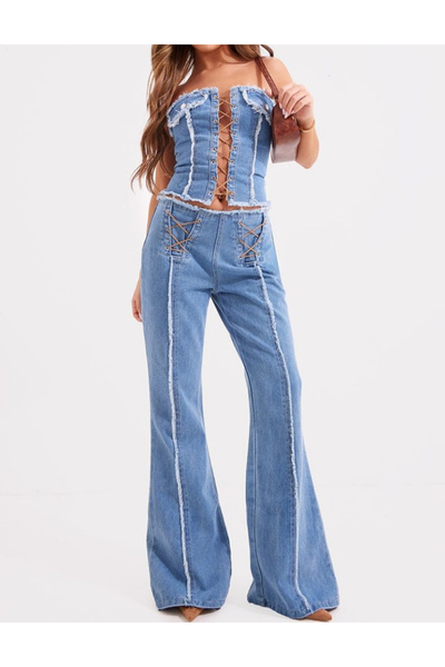 Pretty Little Thing Blugi PRETTYLITTLETHING, albaștri