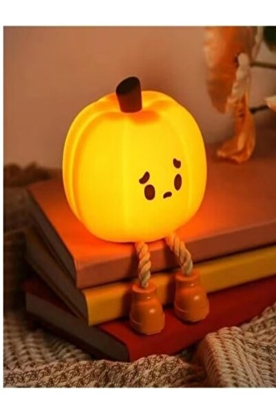 Generic Pumpkin Night Light, Cute LED Lamp, Silicone Dimmable Nursery Nightlight for Kids,