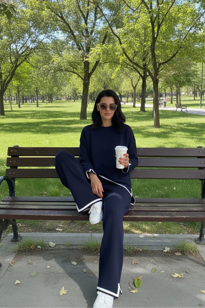 modabirsen Двохкомпонентний комплект трикотажу з розрізом