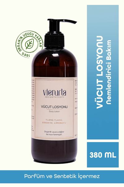 Vienurla %100 Organik Biberiye Limonotu Ylang Ylang Yoğun Nemlendirici ve Bes...