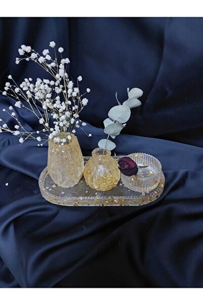 Loşş & Hoş El Yapımı Sarı Renkli Sunumluk, Vazo