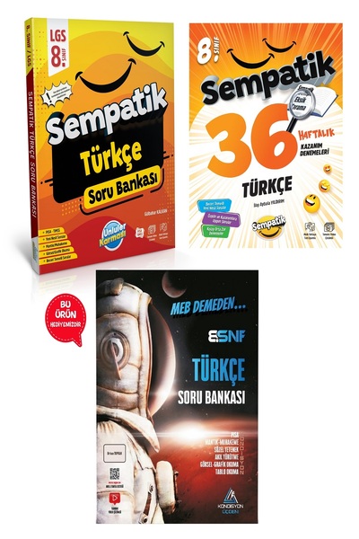 Ünlüler Karması Yayınları 8.Sınıf Sempatik Türkçe Soru Bankası + 36 Haftalık ...