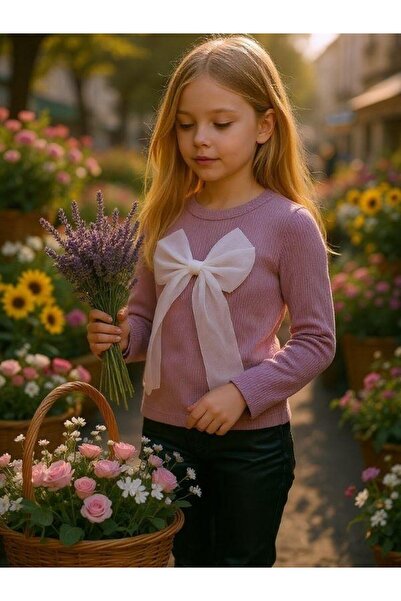 Zekids Κοριτσίστικη βαμβακερή μπλούζα με φιόγκο