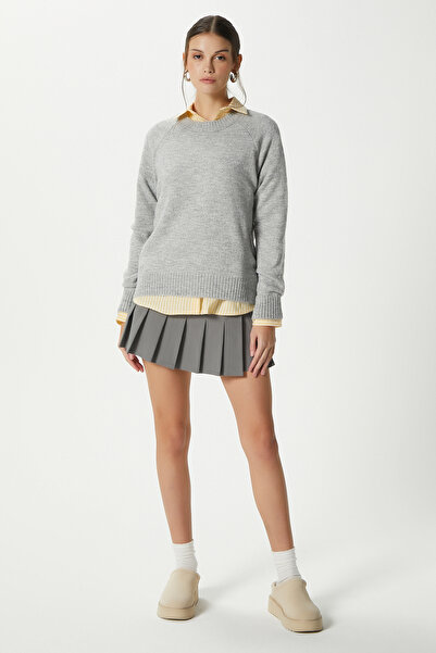 Ritnice Mushy Gray Basic Knit Sweater